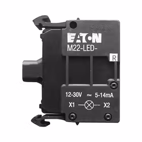 伊顿穆勒 按钮和指示灯附件，前部安装带灯基座，红，24DC/AC；M22-LED-R
