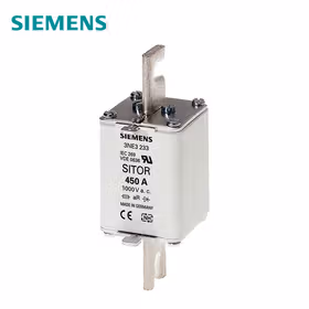 西门子 SITOR熔断片,含开槽的刀形触头,NH1,输入：450A,aR,UnAC：1000V,前端标示警报器；3NE NH1 450A 1000V AC aR 开槽刀形触刀