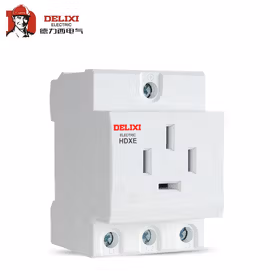 德力西电气 HDXE导轨插座；HDXE 插座 四插 16A