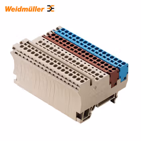 魏德米勒 传感器/执行器端子,弹片联接,1.5mm,回路数:17；ZIA 1.5/3L-1S/16/KB