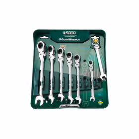 世达 7件活头开口快扳组套10~19mm；09042