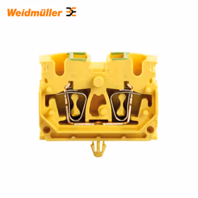 魏德米勒 Z系列,直通型接线端子,额定横截面:2.5mm,弹片联接,黄色,直接安装；ZDUB 2.5-2/4AN/RC GE