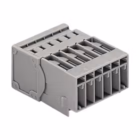 万可(WAGO) 1线针型连接器,固定销钉,4mm,焊针间距5mm,5极,灰色；769-605/001-000