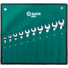 世达 10件全抛光两用扳手组套8-19mm;08022(可替代09020)