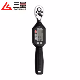 三量高精度工业级可调式公斤电子数显扭力扳手扭矩力矩扳手 JD245 1/4&rdquo; 0.5-10N.m精2% 短款