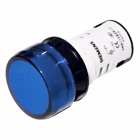 西门子 一体型信号灯,22mm,塑料,圆形,集成LED,12VAC/DC蓝色；3SB6212-6AA50-1AA0