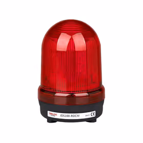 德力西电气 单色警示灯；JDS100 红 J 转闪 AC220V 5CM杆 平面铝杆