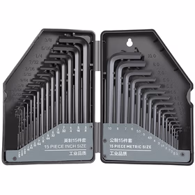 得力 专业级发黑加长平头内六角组套公英制铬钒钢   30件套；DL230030