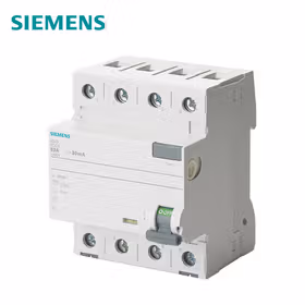 西门子 电磁式剩余电流保护开关 25A 4P 300mA A；5SV3 A 300mA 25A 4P
