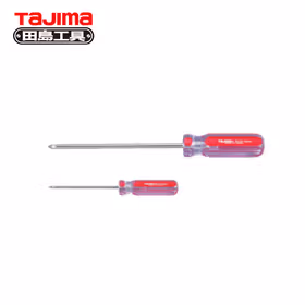 田岛 透明柄彩条柄十字形螺丝批PH0X50mm；EJ2.5-50(+)
