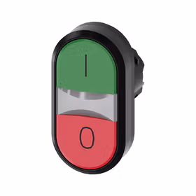 西门子 有照明的双按钮,22mm,圆形,塑料,绿色:I,红色：O,按钮,扁平；3SU10013AB420AK0