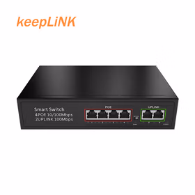 keepLINK友联KP-9000-W08G20GB全千兆8口PoE交换机+2千兆上行口96W外电
