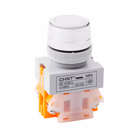 正泰 不带灯按钮；NP4-01BN 白