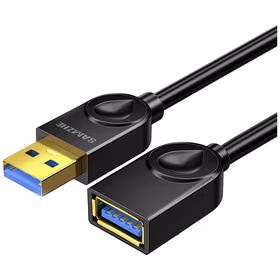 山泽(SAMZHE) 高速USB3.0数据延长线公对母AM/AF SDY-05B黑色3米