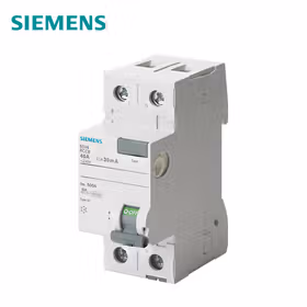 西门子 电磁式剩余电流保护开关 40A 2P 100mA AC；5SV4 AC 100mA 40A 2P