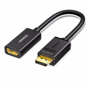 绿联（UGREEN）DP转HDMI转换器线 高清DisplayPort公转HDMI母转接头 笔记本电脑台式机接显示器投影仪 40362