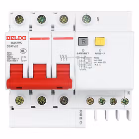 德力西电气 小型漏电保护断路器；DZ47sLE 3P+N C 20A