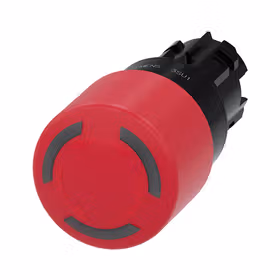 西门子 蘑菇头急停按钮,22mm,圆形,塑料,红色,30mm,强制锁定,旋转解锁机制；3SU10011GB200AA0