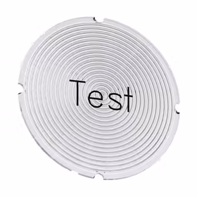 西门子 铭板适用于发光按钮,圆形,乳白色,带黑色文字,带标记：测试；3SU19000AB710DV0