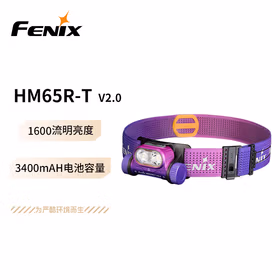 FENIX菲尼克斯 工业工业头灯HM65R-TV2.0星云紫 强光远射超轻工业头灯