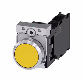 西门子 按钮,22mm,金属,高光,黄色,按钮,平,键控式,1NO+1NC,弹簧型接口；3SU11500AB303FA0