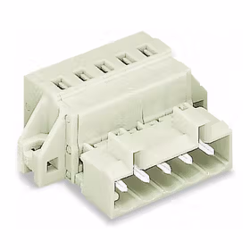 万可(WAGO) 1线针型连接器,100%防插错保护,夹持槽,2.5mm,焊针间距5mm,8极,浅灰；721-608/019-000