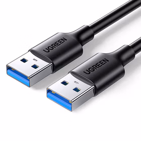 绿联（UGREEN）USB3.0数据线公对公 移动硬盘盒高速传输双公头连接线 笔记本接散热器机顶盒 0.5米 黑 60524
