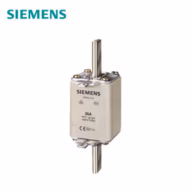 西门子 NH熔断片,NH2,输入：63A,gG,UnAC：500V,Un直流：440V,前端标示警报器,导电握耳；3NA3 2 63A 500V AC/440V DC gL/gG