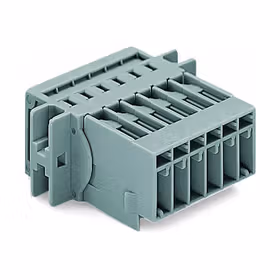 万可(WAGO) 1线针型连接器,夹持槽,4mm,焊针间距5mm,5极,灰色；769-605/002-000