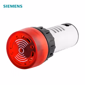 西门子 蜂鸣器,22mm,塑料圆形,连续蜂鸣连续发光24VAC/DC,红色；3SB6213-7AA20-1AA0