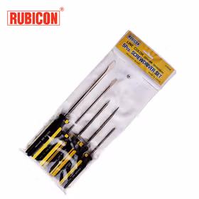 罗宾汉(RUBICON) 5件黄黑彩条螺丝批套装；950B