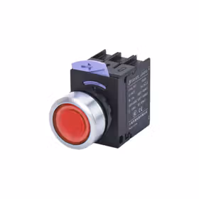 上海天逸电器 圆形平头按钮,红色,带灯；LA42PD-20/DC24V/R