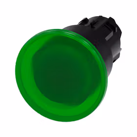 西门子 发光蘑菇头推拉开关,22mm,圆形,塑料,绿色,40mm,锁定,拉动释放机构；3SU10011BA400AA0