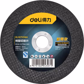 得力 树脂切割片 107x1.2x16mm,50片/包；DL1071216H