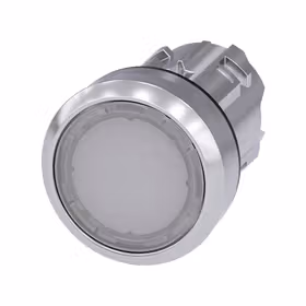 西门子 发光按钮,22mm,圆形,金属,高光,白色,按钮,平,锁定,按压解锁；3SU10510AA600AA0