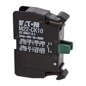 伊顿穆勒 按钮和指示灯附件，触点模块1NO，卡装；M22-CK10