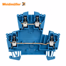魏德米勒 直通型接线端子,双层端子,螺钉联接,2.5mm,400V,24A,蓝色；WDK 2.5 ZQV BL