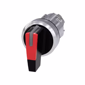 西门子 转换开关,22mm,圆形,金属,高光,红色,旋钮开关,长柄,3个开关位置,锁定,；3SU10522CL200AA0