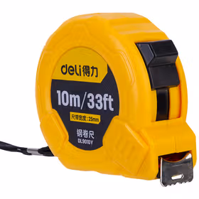 得力 钢卷尺公英制   10mx25mm；DL9010Y