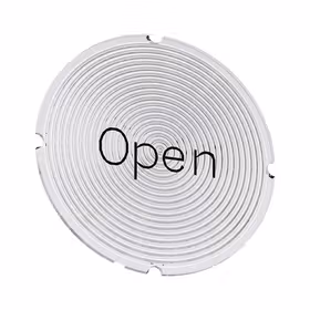 西门子 铭板适用于发光按钮,圆形,乳白色,带黑色文字,带标记：Open；3SU19000AB710DW0