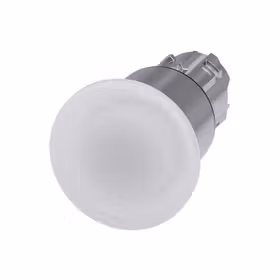 西门子 发光蘑菇头推拉开关,22mm,圆形,金属,高光,白色,40mm,3开关位置,压入后复位从中间位置,拉出按钮后复位进入中间位置；3SU10511ED600AA0