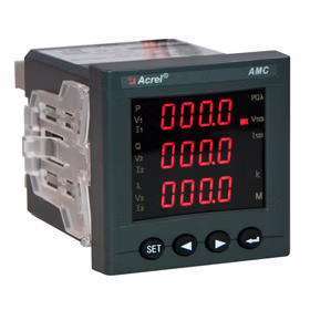 安科瑞AMC72(L)嵌入式多功能电表，AMC72L-E4/KC(开关量+通讯)