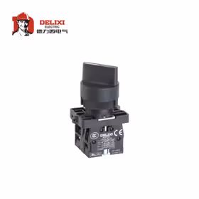 德力西电气 按钮指示灯,黑色；LAY5S-ED 三位自锁 1NC(经济型旋钮)