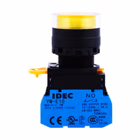 和泉 按钮开关,黄色；YW1L-MF2E10Q4Y