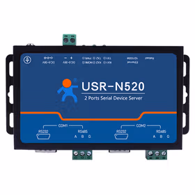 有人(LonHand) 工业级串口服务器 单口2口4口RS232/485转以太网模块Modbus网关RTU转TCP 双串口服务器N520(RS485/232)USR-N520