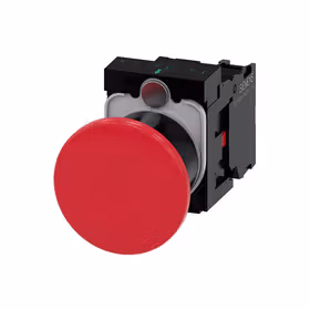 西门子 蘑菇头推拉开关,22mm,圆形,塑料,红色,40mm,锁定,拉动释放机构,1NC,螺栓型端子连接,带激光标记；3SU11001BA201CA0ZY11