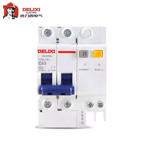 德力西电气 HDBE-63LE小型漏电断路器；HDBE-63LE 2/2 63A 100mA
