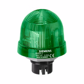 西门子 集成的信号灯,连续光,带集成式LED,绿色,24VAC/DC,直径为70mm；8WD53205AC