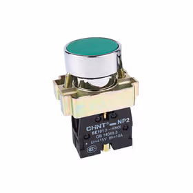 正泰 不带灯按钮,绿色 金属头；NP2-BA32
