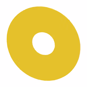 西门子 名称牌支架圆形,用于急停蘑菇形按钮,黄色,自粘式,外径75mm,内径23mm,无标记；3SU19000BC310AA0